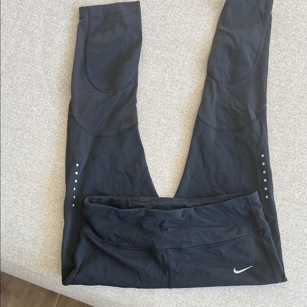 Nike Black Leggings with White Swoosh